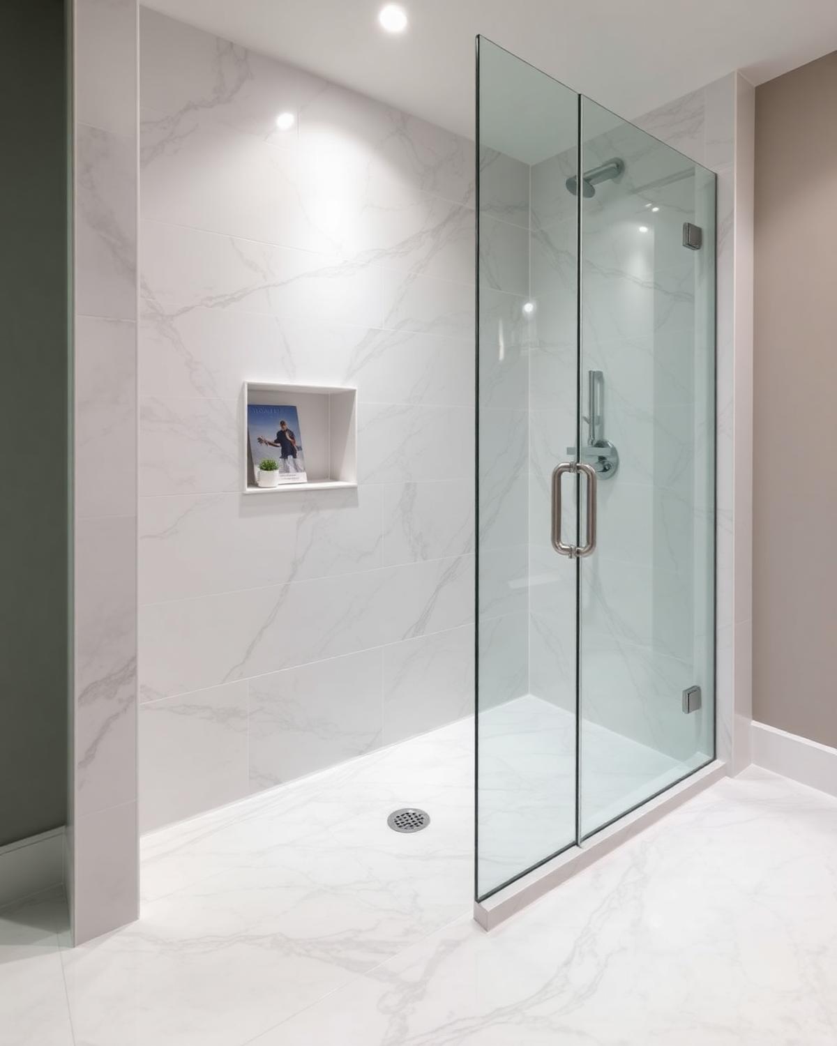 Master Shower — Marble Porcelain