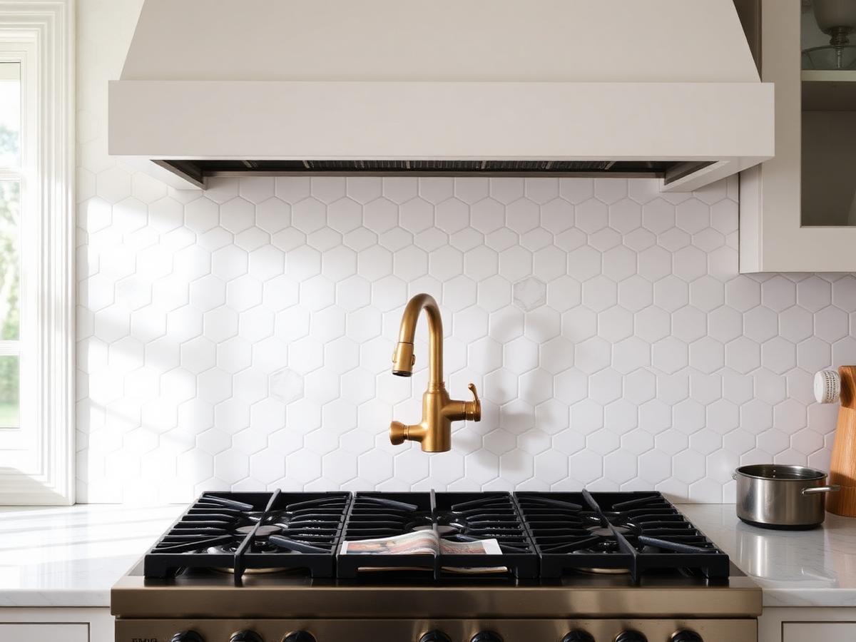 Kitchen Backsplash — Hex Mosaic